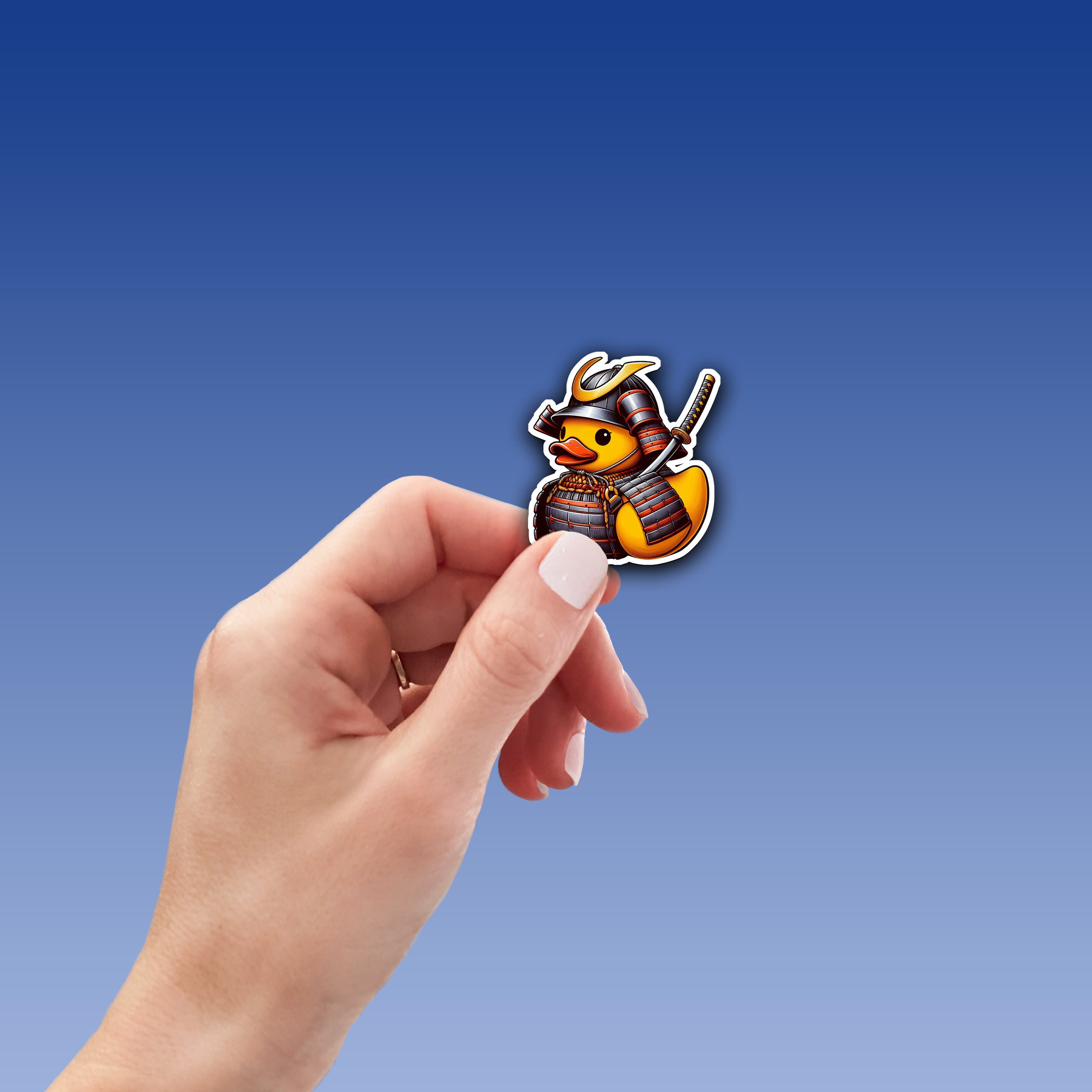 Samurai Rubber Duck Vinyl Sticker - Etsy