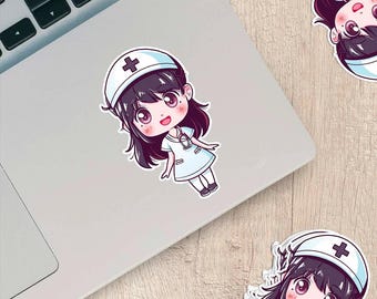 Cartoon Nurse Sticker – Weatherproof Vinyl Decal
