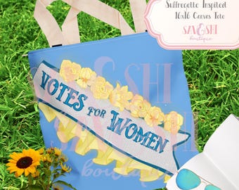 Sister Suffragette Tote Bag – Votes for Women Feminist Canvas Bag
