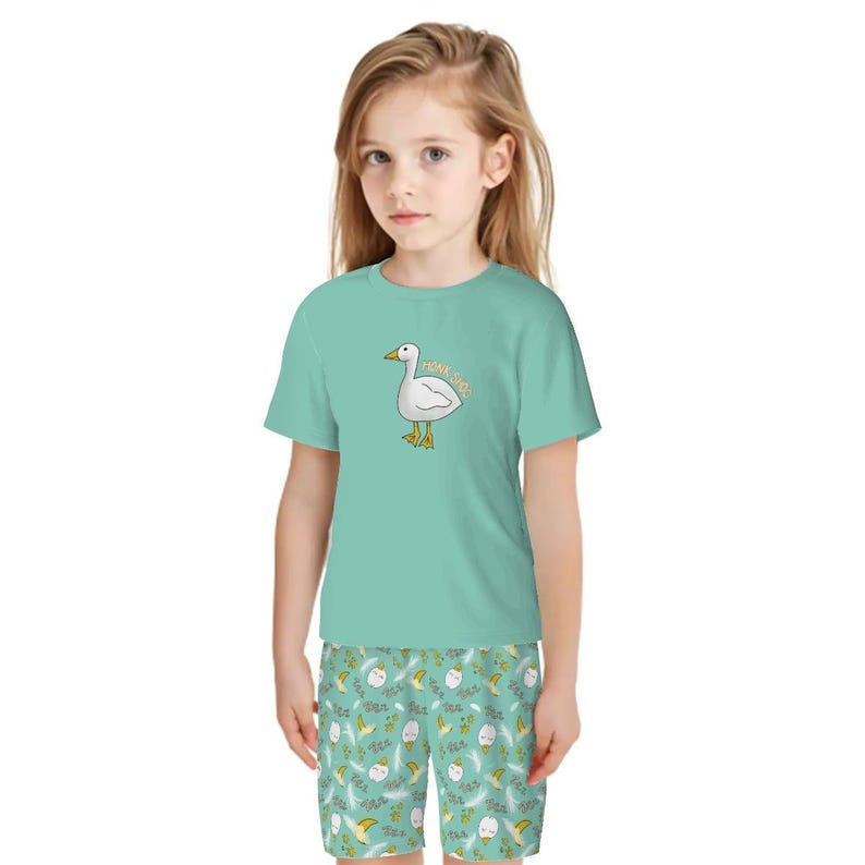 Silly Goose kids pajama set kids summer Casual Sleepwear image 1