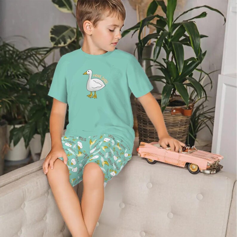 Silly Goose kids pajama set kids summer Casual Sleepwear image 7