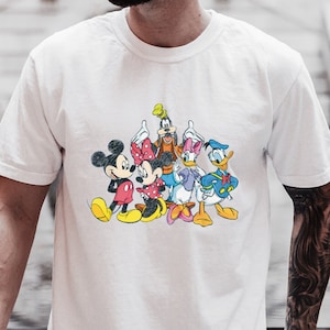 Mickey And Friends Vintage Comfort Color Shirt, Mickey And Friends Minnie Donald Daisy Goofy Pluto Shirt, Disney Comfort Color Shirt