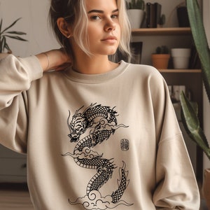 Chinese Dragon Sweatshirt, 2024 New Year Chinese Shirt, Happy Chinese New Year Sweatshirt, Lunar New Year Dragon Sweatshirt,  Dragon Gift