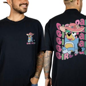 Bluey Girl Dad Shirt, Comfort Colors Dad Tee, Gift for Dads, Dad and Daughter Matching Shirts, Father's Day Gift, Cute Cartoon Bluey Tshirt