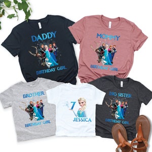 Personalized Frozen Birthday Shirt, Elsa Birthday Shirt, Frozen Custom Shirt,Frozen Personalized Tee,Frozen Family Party Shirt,Birthday Gift