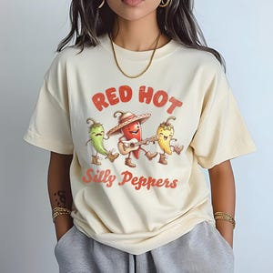 Silly Peppers Shirt, Red Hot Music Shirt, Funny Unisex Meme Tee, Concert Shirt, Music Group Shirt, Rock Band Shirt, Hot Peppers Tour Tee