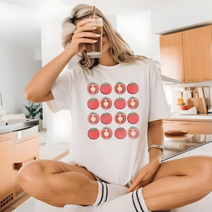 Tomato Shirt, Vegetable T-Shirt, Fruit T-Shirt, Gardening Gift, Clothing Foodie, Gardener Tee, Vegan Shirt, Graphic Tee, Screen Print Tee