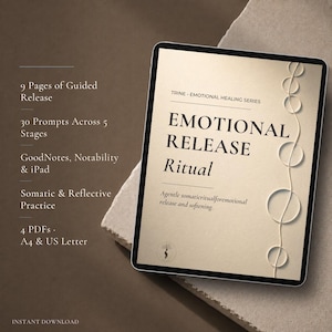 Emotional Release Ritual Kit + 30 Guided Prompts | Somatic Letting Go Worksheet for Emotional Reset, Anxiety & Healing PDF | GoodNotes, iPad