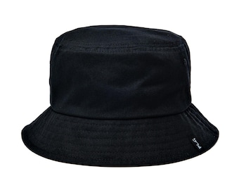Recycled Black Bucket Hat: Lightweight Sun Protection, Travel-Ready