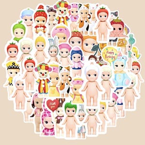 40 piezas de bebé kawaii, diseño de muñeca ángel lindo, diario, álbumes de recortes, adicto a las pegatinas, bujo, lindo sol, muñeca coleccionable, muñeca querubín