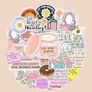 80 stickers citations inspirantes sur la santé mentale et l'amour de soi, stickers pour journaux inspirants, stickers motivants mignons