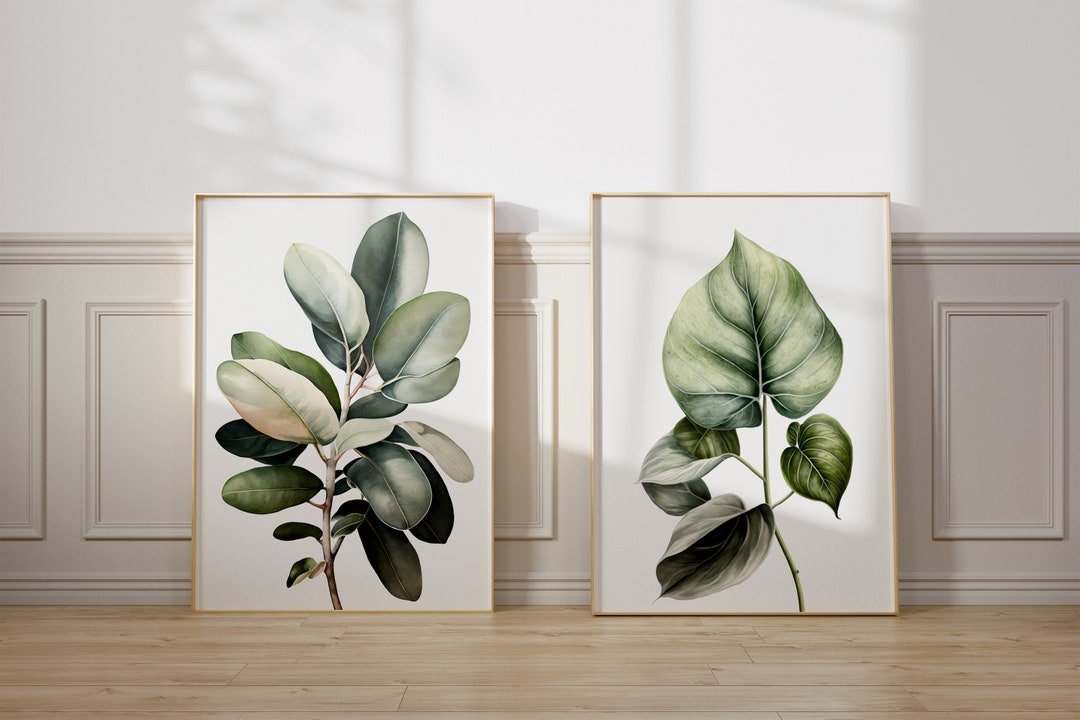 Hanging Art for Home Decor Printable Green Botanical Nature Wall Art