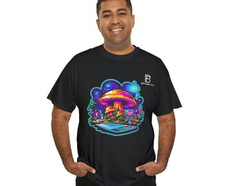 Camiseta de algodón unisex Bottom Frag Mushroom