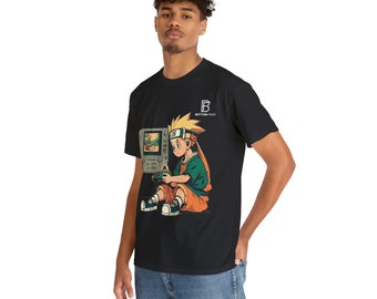 Bottom Frag Anime Gamer Camiseta de algodón unisex