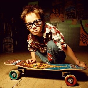 skater boy digital printing unique art