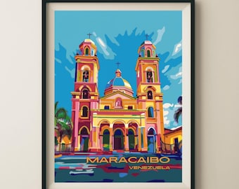 Maracaibo Venezuela Basilica de la Chinita Travel Poster & Wall Art Poster Print