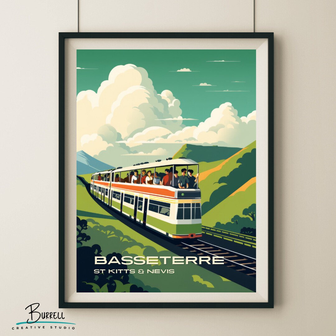 Basseterre St Kitts Scenic Railway Travel Poster & Wall Art Poster