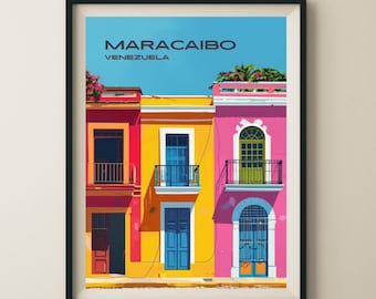 Maracaibo Venezuela Calle Carabobo Travel Poster & Wall Art Poster Print