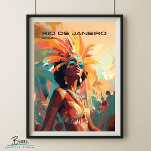 Rio Brazil Carnival Travel Poster & Wall Art Poster Print