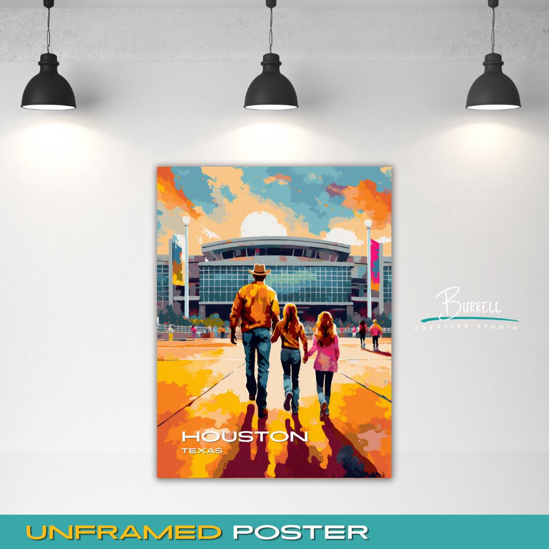 Houston Rodeo Print Houston Texas Rodeo Travel Poster & Wall Art Poster Print - Etsy