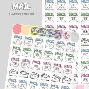 Mail Sticker Sheet | Planner and Journal Sticker Sheet | Cute Stickers | SS 042