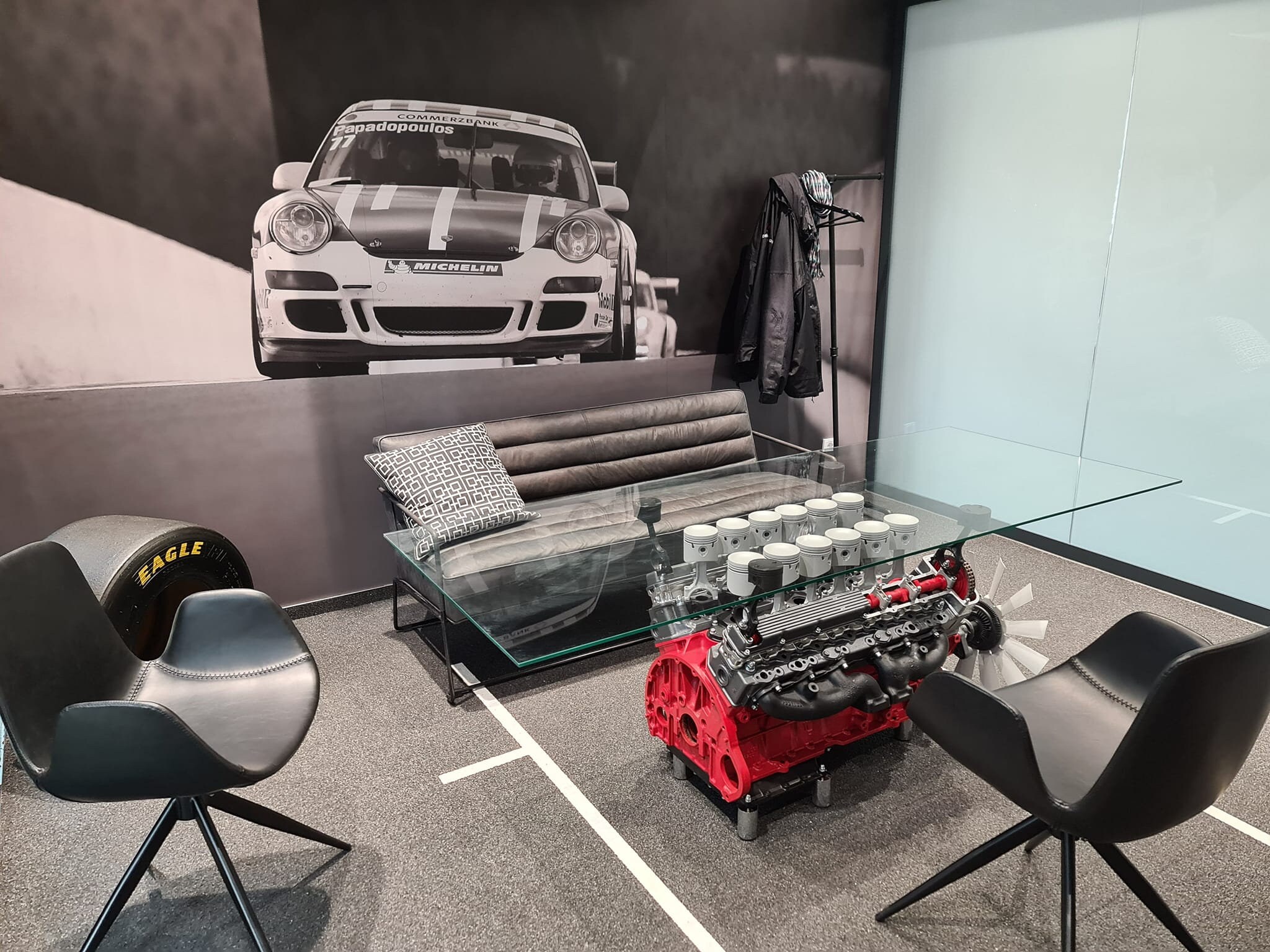 Jaguar XJ12 V12 Engine Coffee Table Block Engine Table Engine Block