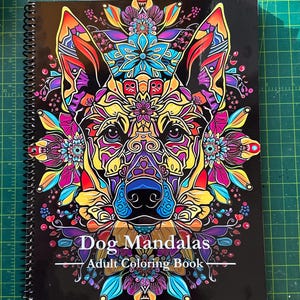 Dog Mandala Adult Coloring Book - Nature-Inspired Designs, 50 Pages, 8.5x11in, Spiral Bound, Stress Relief, Artistic Mindfulness