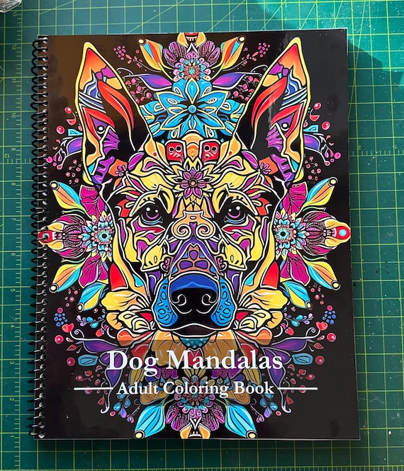 Dog Mandala Adult Coloring Book - Nature-Inspired Designs, 50 Pages, 8.5x11in, Spiral Bound, Stress Relief, Artistic Mindfulness