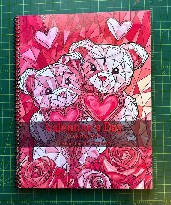 Valentine's Day Coloring Book - Romantic & Heart-Inspired Designs, 55 Pages, 8.5x11in, Spiral Bound, Stress Relief, Artistic Mindfulness