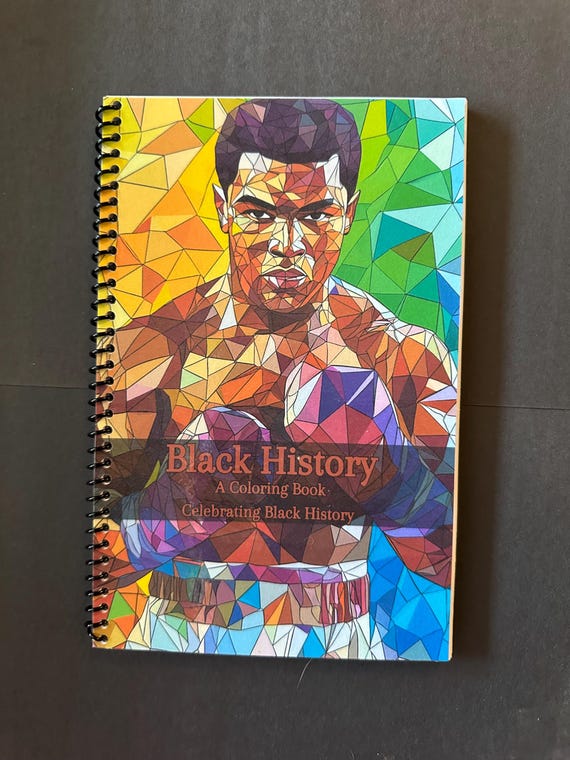 Black History Coloring Book - Celebrating Famous Black Figures, 48 Pages, 5.5x8.5in, Spiral Bound, Stress Relief, Artistic Mindfulness