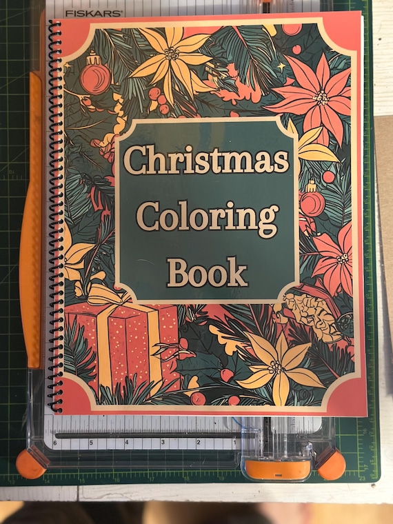 Christmas Coloring Book – 8.5″×11″, 51 Holiday Designs, Spiral Bound, Festive Coloring Book for Kids & Adults