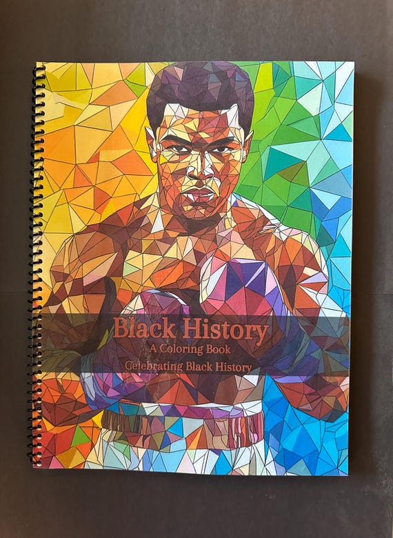 Black History Coloring Book - Celebrating Famous Black Figures, 48 Pages, 8.5x11in, Spiral Bound, Stress Relief, Artistic Mindfulness"