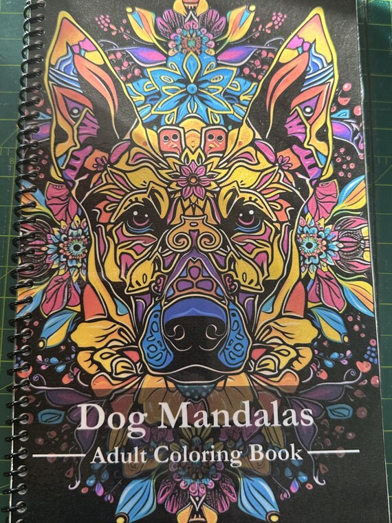 Dog Mandala Adult Coloring Book - Nature-Inspired Designs, 50 Pages, 5.5x8.5in, Spiral Bound, Stress Relief, Artistic Mindfulness