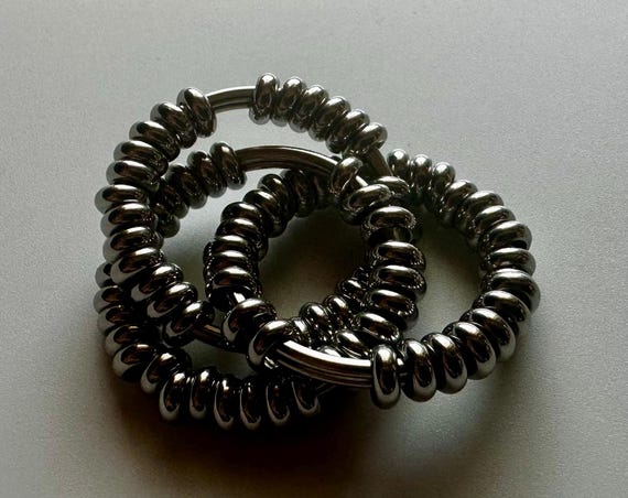 Triple Roller Fidget Toy – Stainless Steel Spinner Ring with Smooth Rollers | EDC Sensory Tool for Anxiety, ADHD & Stress Relief