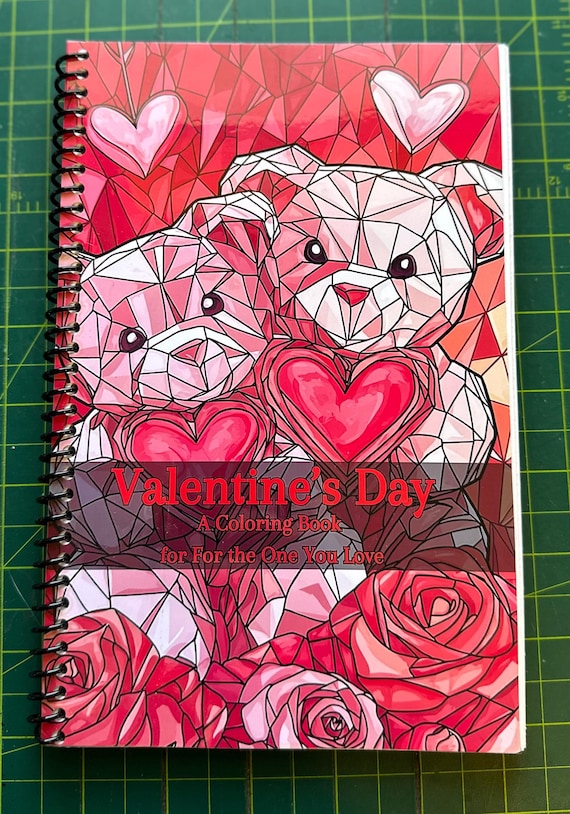 Valentine's Day Coloring Book - Romantic & Heart-Inspired Designs, 55 Pages, 5.5x8.5in, Spiral Bound, Stress Relief, Artistic Mindfulness