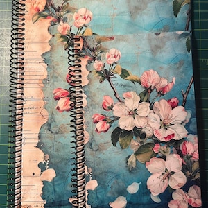 Apple Blossom Lined Notebook – Soft Cover, Spiral Bound, 60 Sheets (120 Pages), Two Sizes: 8.5×11″ & 5.5×8.5″, Floral Writing Journal image 7