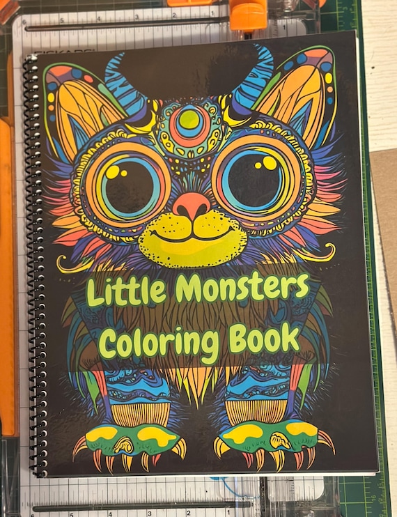 Little Monsters Coloring Book – 8.5″ × 11″, 40 Adorable Monster Designs, Spiral Bound, Cute Creature Coloring for Kids & Adults