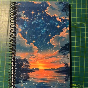 Sun & Stars Lined Notebook – Soft Cover, Spiral Bound, 60 Sheets (120 Pages), Two Sizes: 8.5×11″ and 5.5×8.5″, Writing Journal image 5