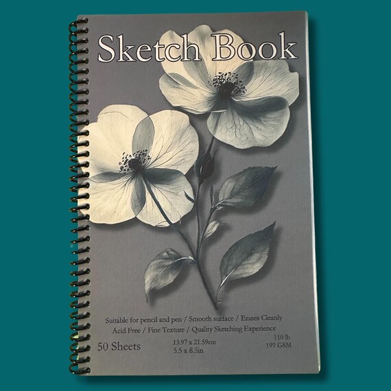Cherokee Rose Sketchbook - 5.5x8.5in, 50 Sheets, Spiral Bound, Premium Drawing Pad, Art Supplies, Sketch Pad, Professional & Hobby Use