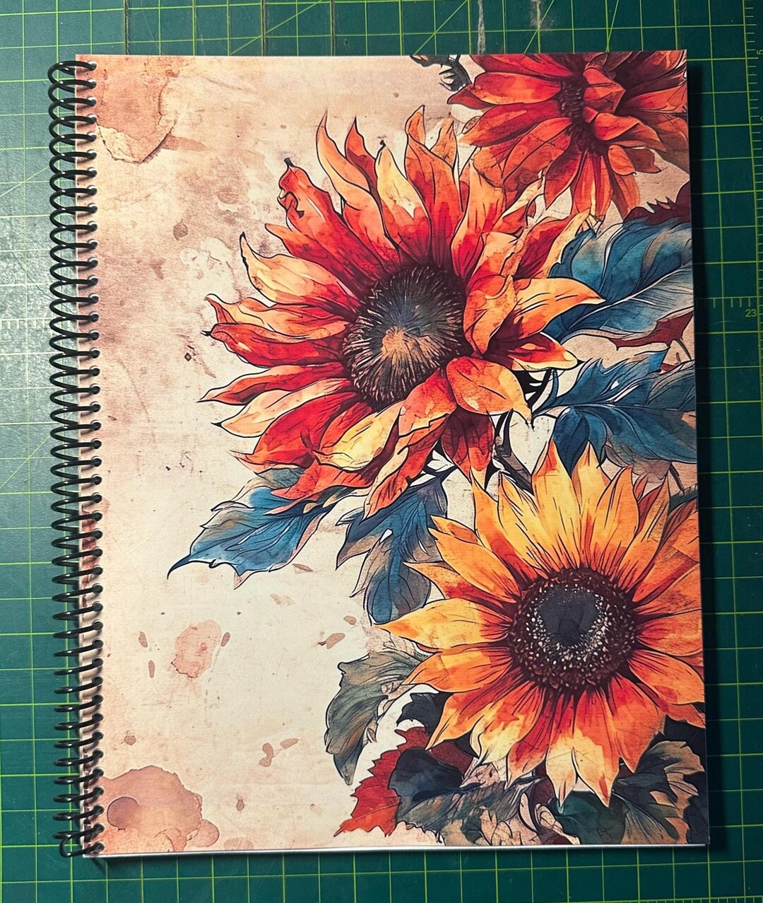 Sunflower Lined Notebook – Soft Cover, Spiral Bound, 60 Sheets (120 ...