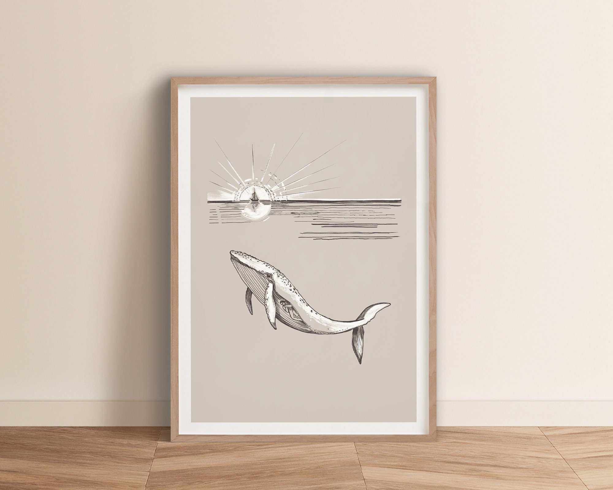 Hand-drawn Line Art: Story of Jonah and the Whale - Biblical Tale From ...