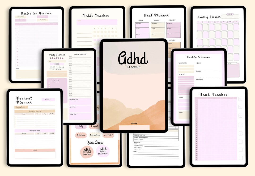 Adhd Digital Planner Made By An Adhder For Ipad, Goodnotes – GFJB