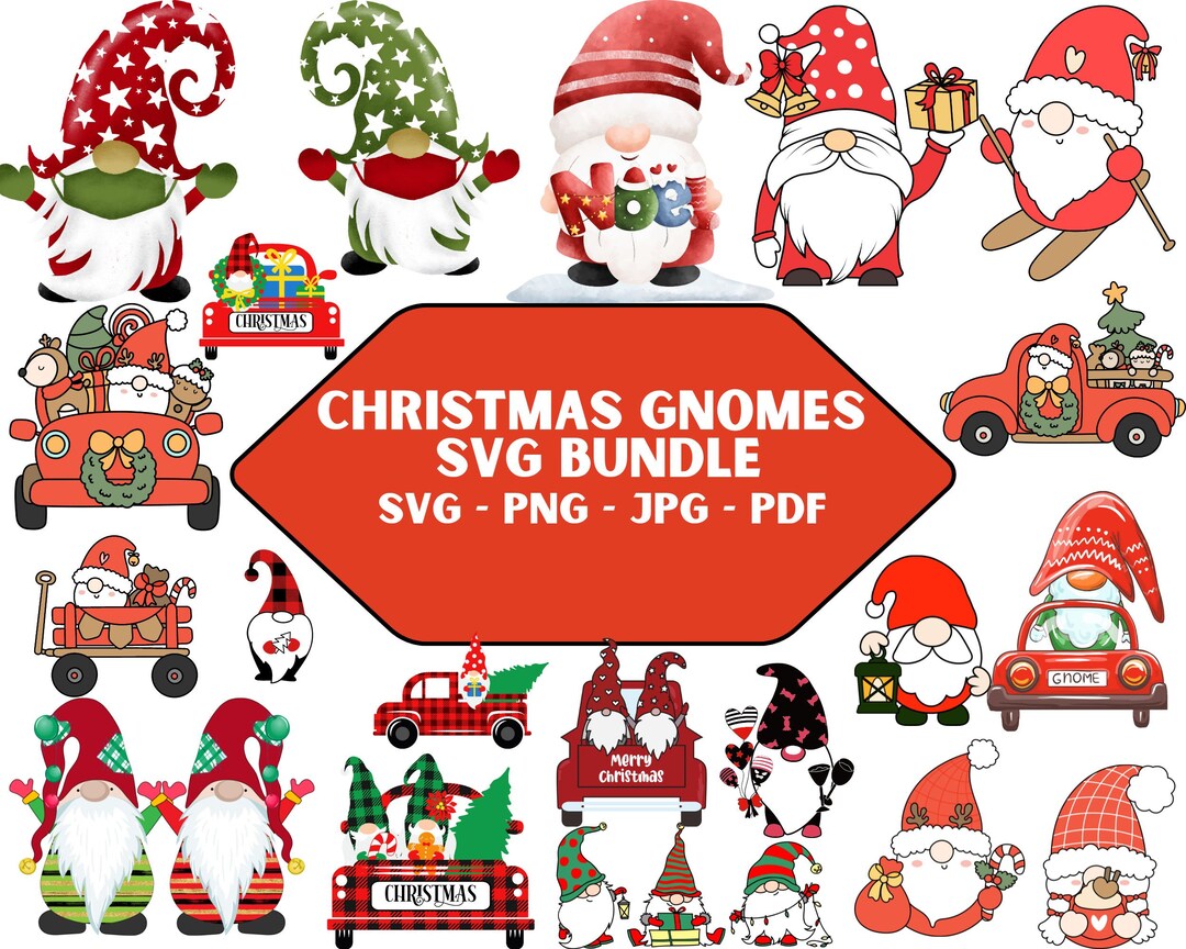 Christmas Gnome Bundle Svg, Christmas Gnomies Svg, Christmas File for ...