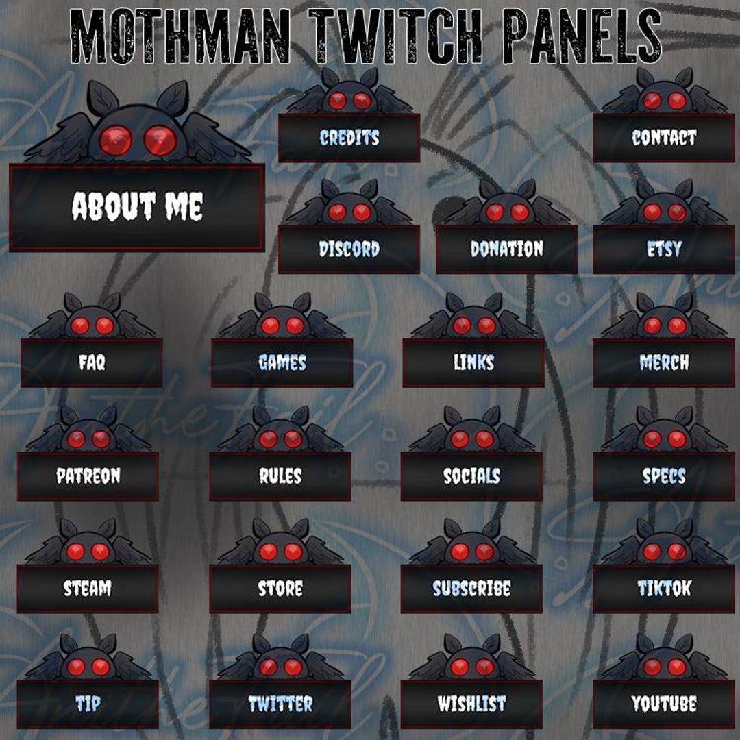 MOTHMAN Twitch Panel - Etsy