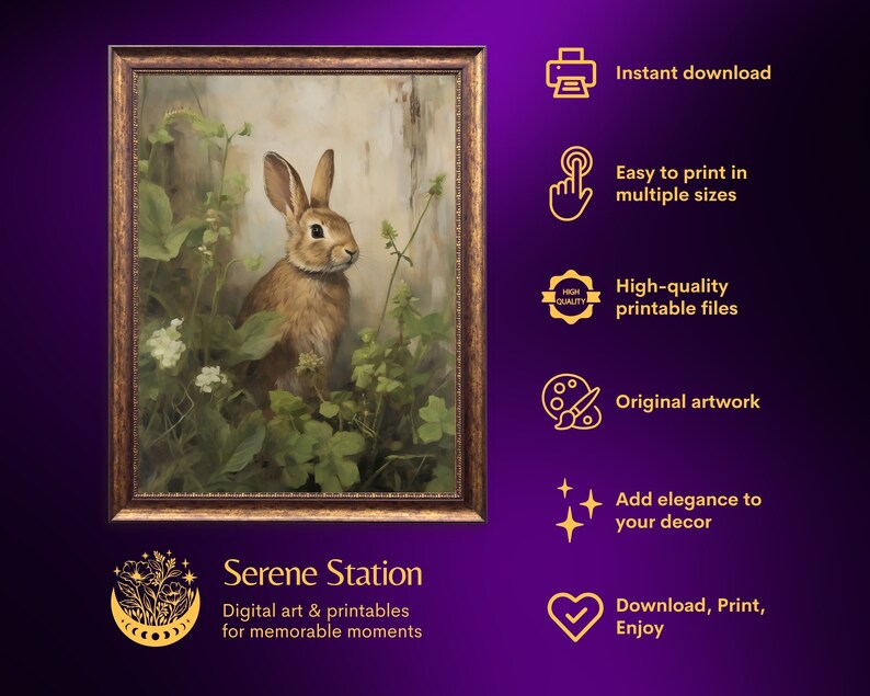 bunny art print,easter wall art,rabbit oil painting,bunny painting,rustic wall art, cottagecore decor,spring wall art,easter art print,vintage rabbit print,countryside poster,rustic country decor,farmhouse wall decor,nature prints,hare wall art