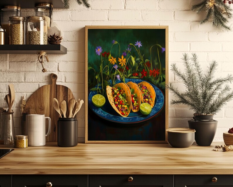 taco wall art,taco oil painting,vintage taco print,mexican food wall art,kitchen wall art,whimsical wall decor,food wall art, funny food prints,still life wall art,still life painting,bar cart decor,moody kitchen decor,moody kitchen art,dark kitchen art,kitchen wall decor,moody kitchen print,wildflowers art print,whimsical art prints,moody kitchen art,dark kitchen prints,wildflower kitchen art, cottagecore wall art,food art print,fun kitchen art,dinner wall art,dining wall art,foodie wall art