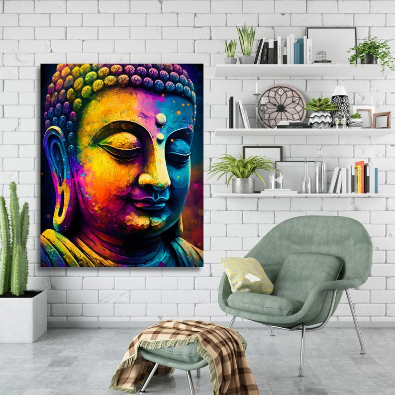 Digital Buddha Wall Art Print Printable Meditation Art Zen Etsy