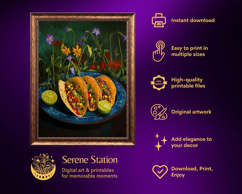 taco wall art,taco oil painting,vintage taco print,mexican food wall art,kitchen wall art,whimsical wall decor,food wall art, funny food prints,still life wall art,still life painting,bar cart decor,moody kitchen decor,moody kitchen art,dark kitchen art,kitchen wall decor,moody kitchen print,wildflowers art print,whimsical art prints,moody kitchen art,dark kitchen prints,wildflower kitchen art, cottagecore wall art,food art print,fun kitchen art,dinner wall art,dining wall art,foodie wall art