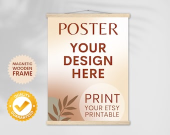 Spersonalizowany plakat z magnetyczną ramą z drewna, wydruk plakatu, zdjęcie, obraz, sztuka cyfrowa, wydruk Etsy do pobrania, usługi drukarskie