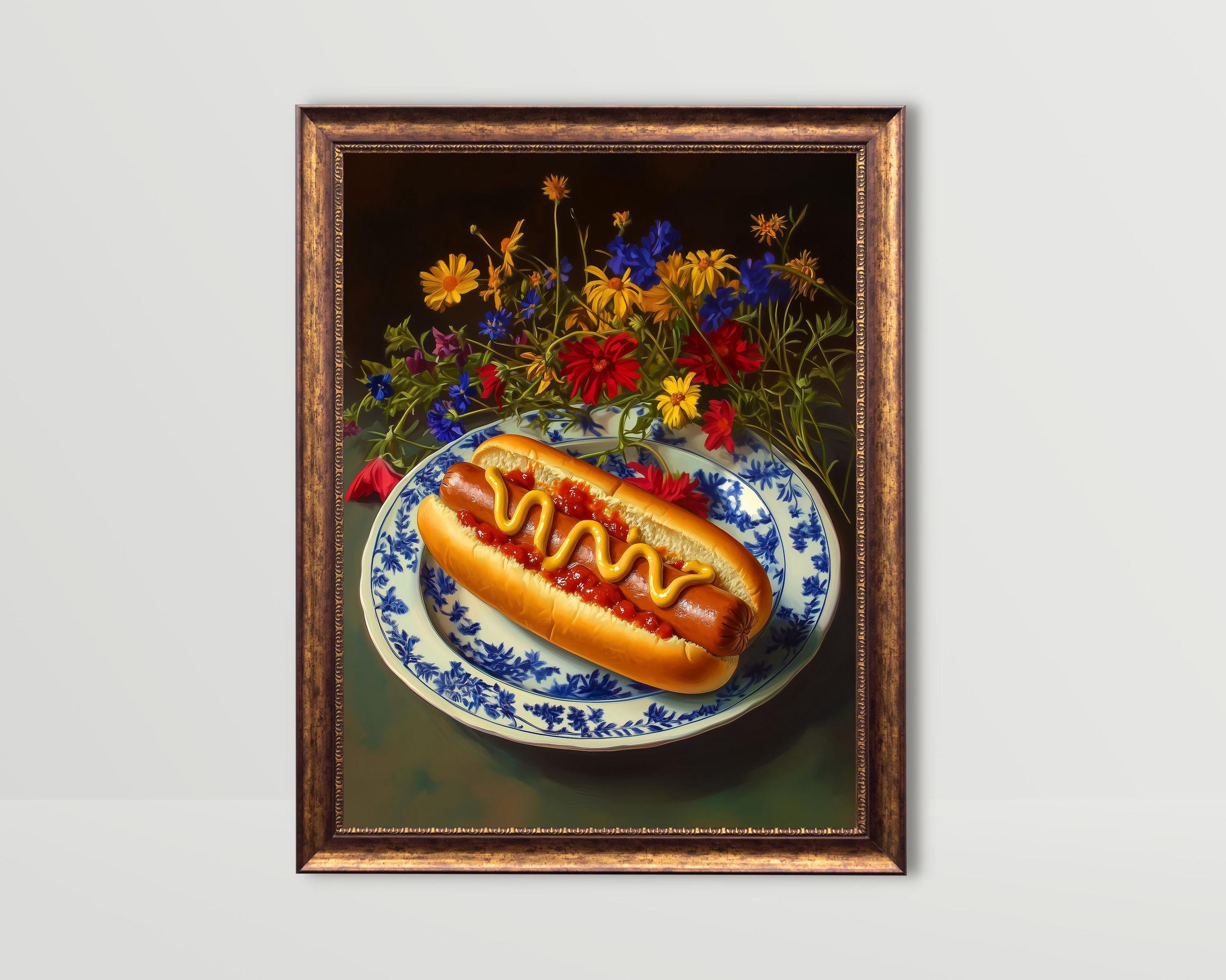 Hot Dog Painting - Etsy